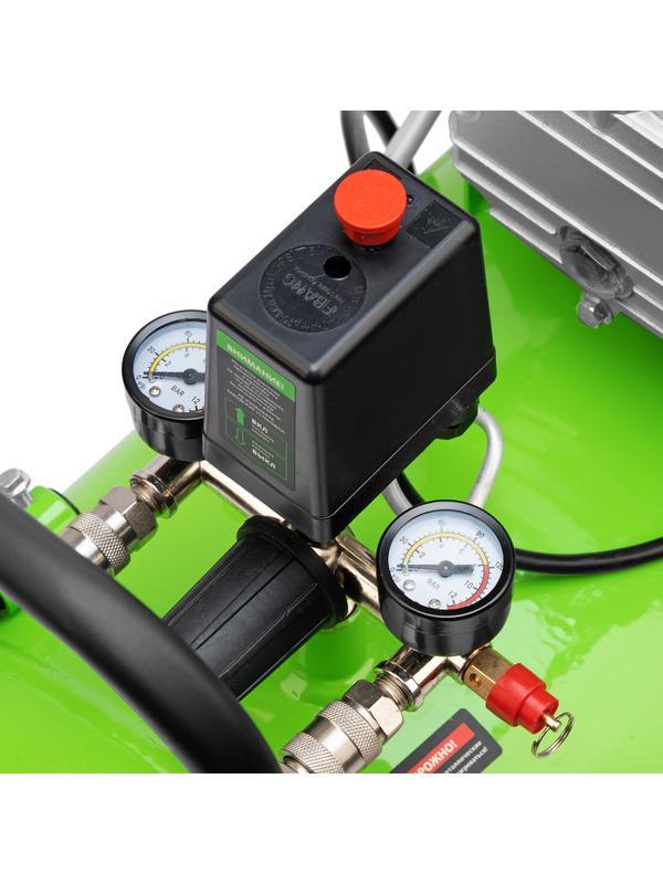 Компрессор воздушный КК-2200/100, 2,2 кВт, 350 л/мин, 100 л, прямой привод, масляный// Сибртех