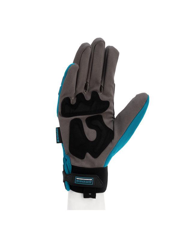 Перчатки универсальные комбинированные, с защитными накладками, STYLISH, размер L (9) Gross