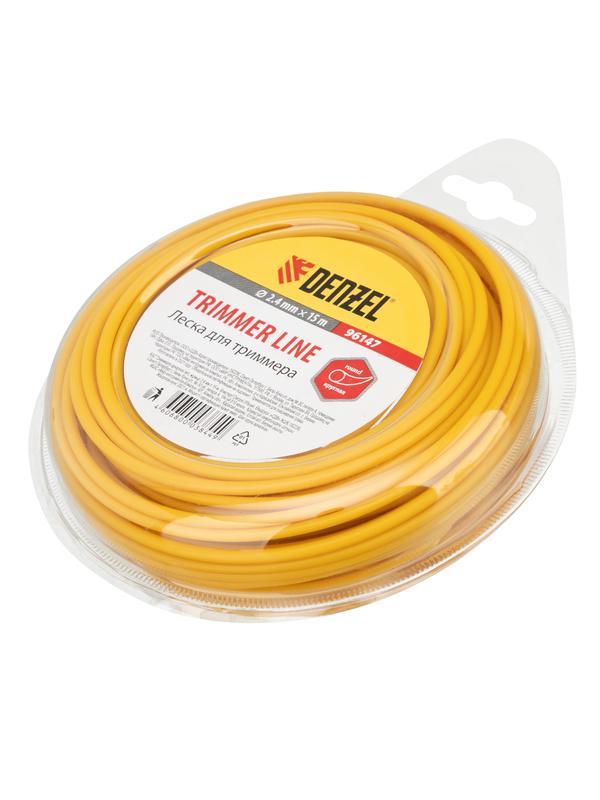 Леска для триммера круглая, 2.4 мм х 15 м Denzel Россия
