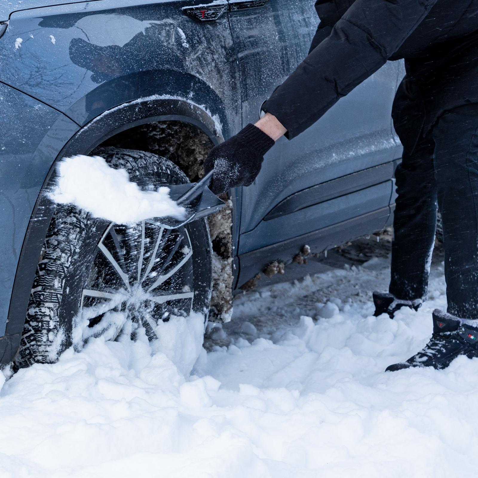 Лопата для уборки снега, полипропилен, 210х260х700 мм, Россия Сибртех