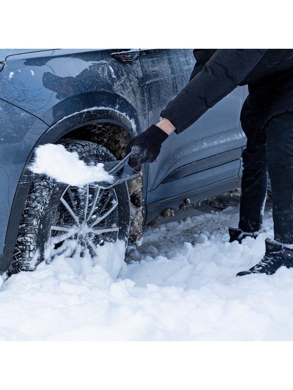 Лопата для уборки снега, полипропилен, 210х260х700 мм, Россия Сибртех