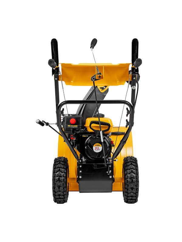 Бензиновая снегоуборочная машина SBM 610, 212 cc, ручной старт, фара Denzel