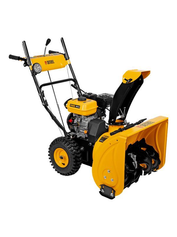 Бензиновая снегоуборочная машина SBM 610, 212 cc, ручной старт, фара Denzel