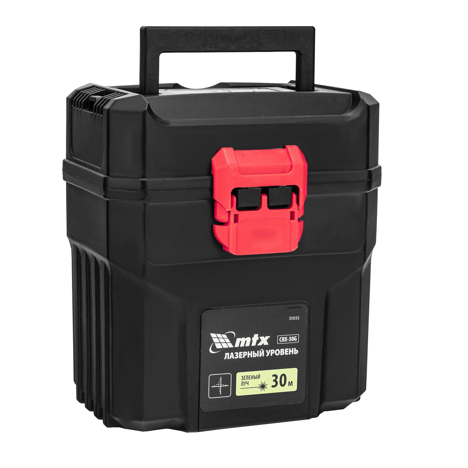 Лазерный уровень CRX-30G, 30 м, зеленый луч, батарейки, резьба 5/8