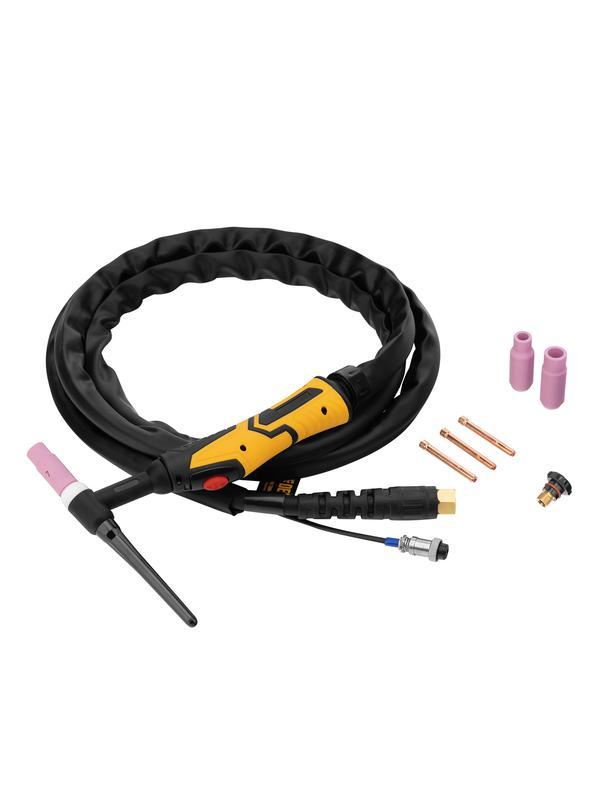 Горелка сварочная TIG WP26, разъем 2 пина, 3 метра Denzel