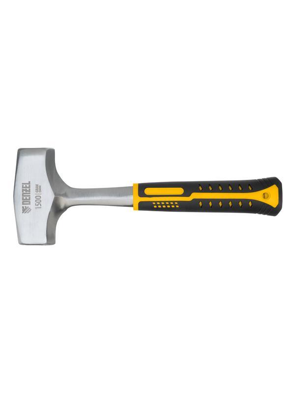 Кувалда 1,5 кг, цельнометаллическая, двухкомпонентная рукоятка Denzel