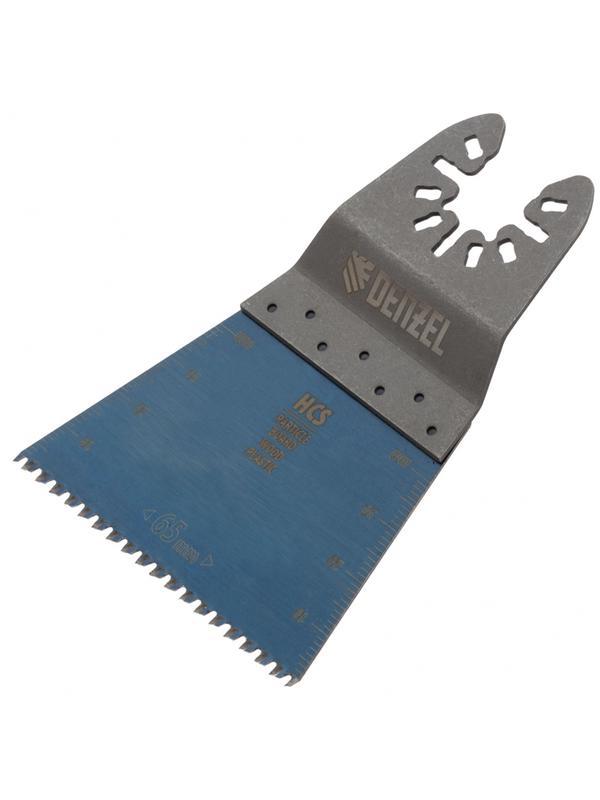 Насадка для МФИ режущая прямая, HCS, по дереву, ламинату 65 х 1.8 мм, крупный зуб Denzel