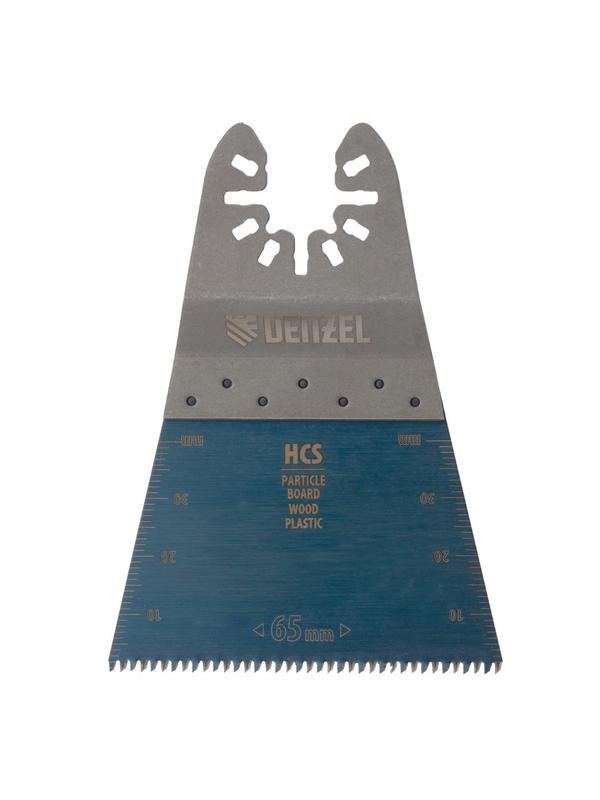 Насадка для МФИ режущая прямая, HCS, по дереву, ламинату 65 х 1.8 мм, крупный зуб Denzel