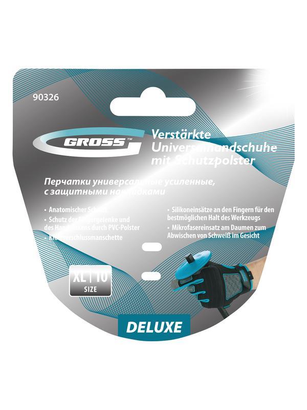 Перчатки универсальные, усиленные, с защитными накладками, DELUXE, размер XL (10) Gross