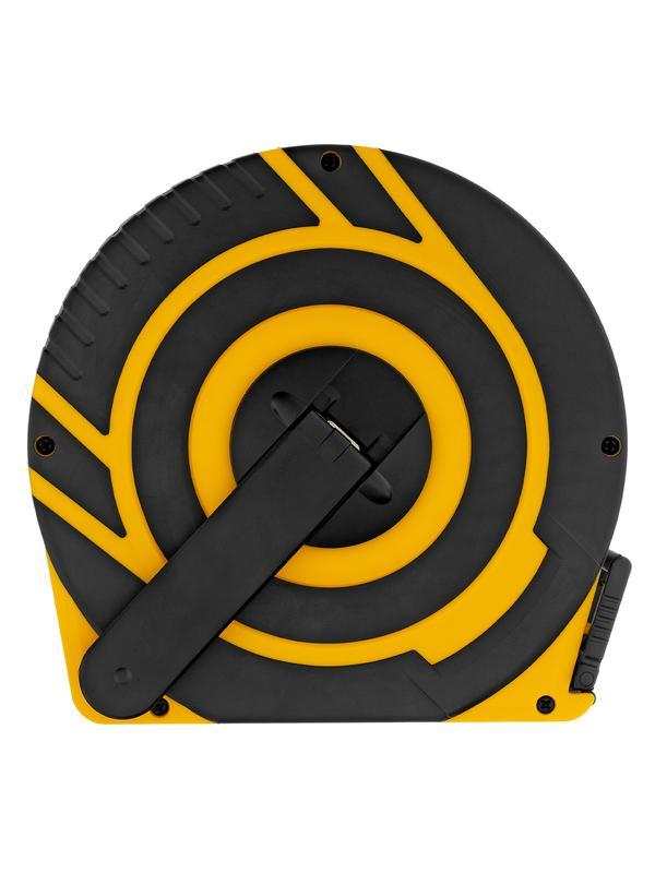 Рулетка геодезическая 30 м х 15 мм, закрытый корпус, фиберглассовая лента Denzel