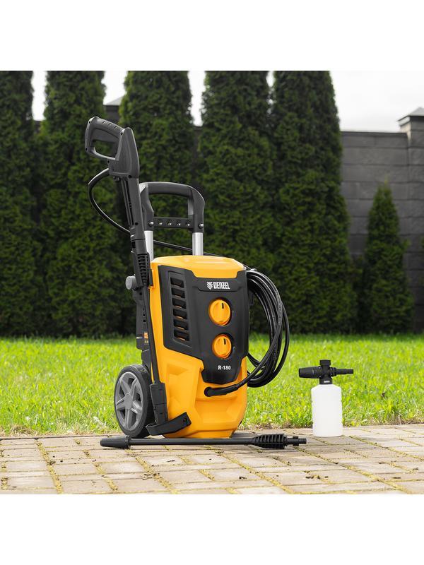 Моечная машина высокого давления R-180, 2200 Вт, 180 бар, 380 л/ч, колесная// Denzel