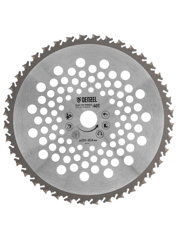 Диск для триммера ,  255 х 25,4  40 зубов,  Anti-Kick// Denzel