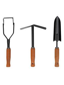 Набор садового инструмента, деревянные рукоятки, 3 предмета Palisad