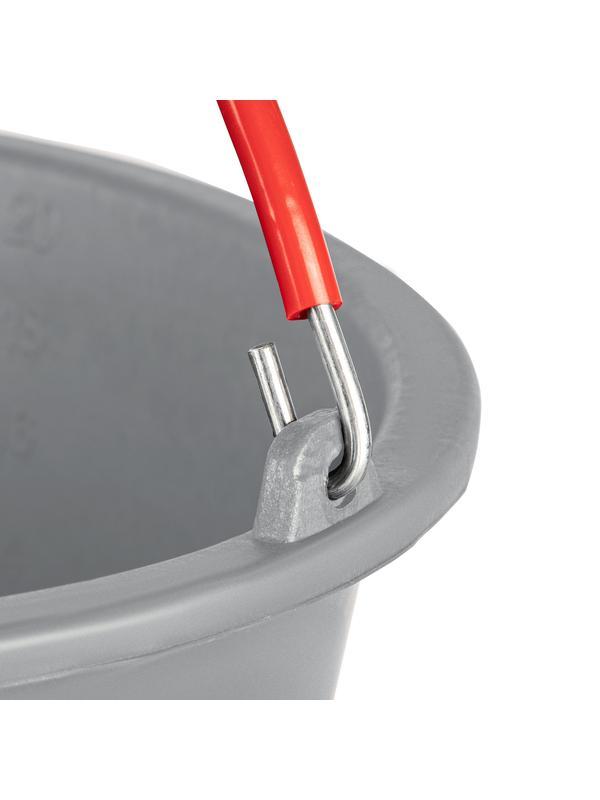 Ведро строительное пластмассовое 12 л, ударопрочное, обрезиненная ручка Matrix