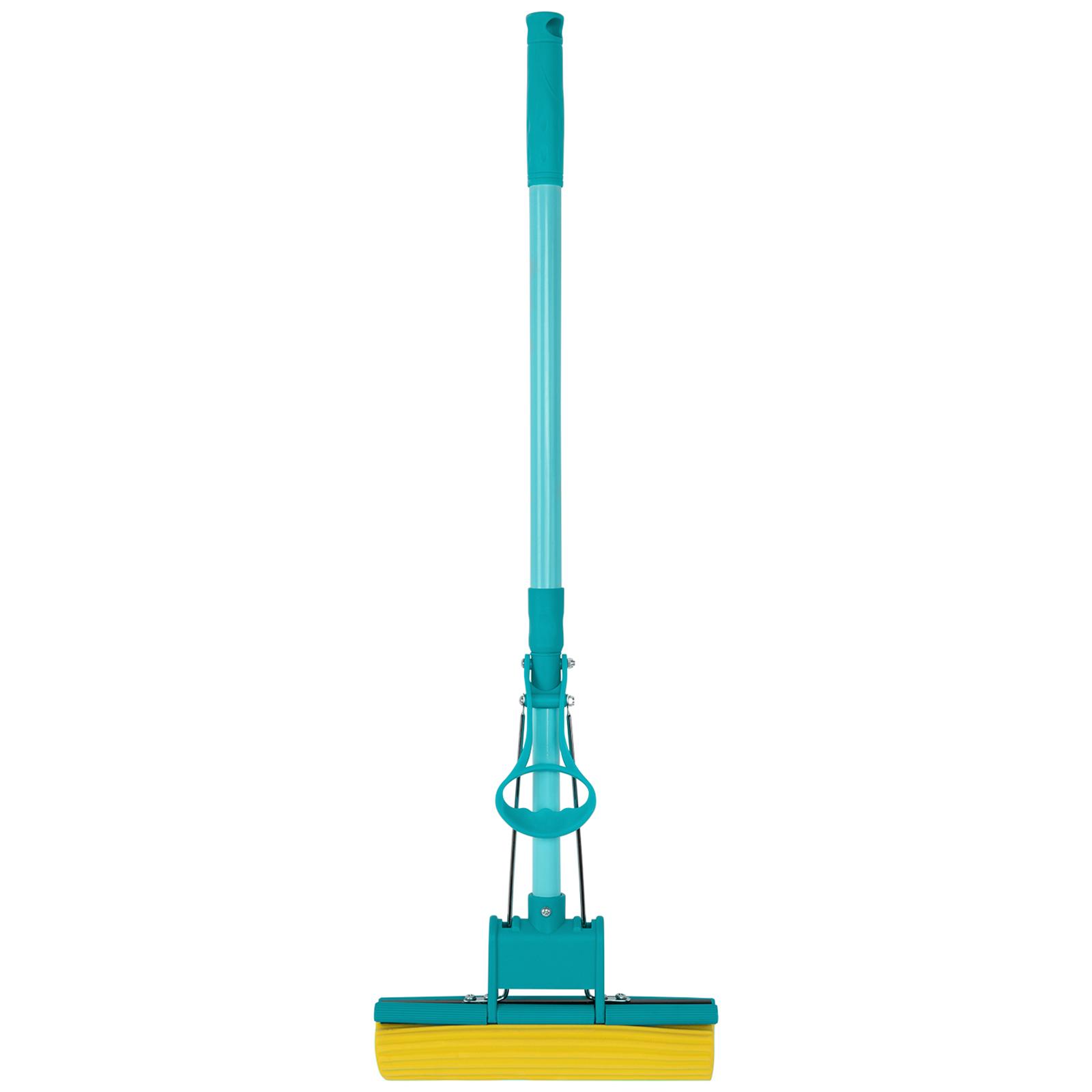 Швабра отжимная, 110 см, губка PVA 26х5,5х6 см, телескопическая рукоятка, бирюзовая, Home// Palisad
