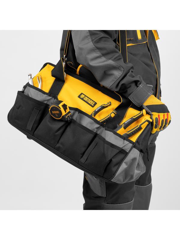 Сумка для инструмента, 500х245х300 мм, 20 карман.,съемный органайз. 10 карман.,наплеч. рем.// Denzel