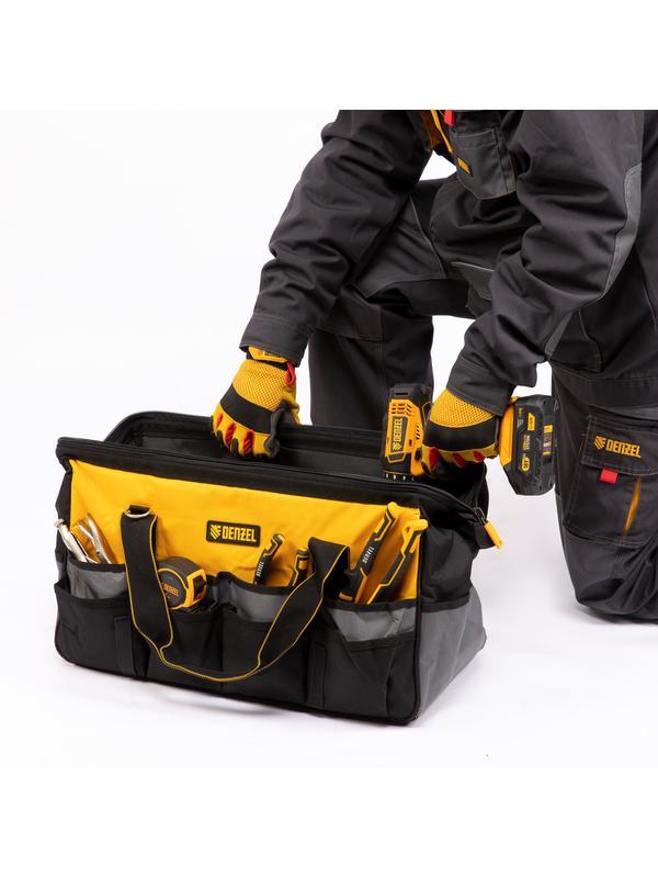 Сумка для инструмента, 500х245х300 мм, 20 карман.,съемный органайз. 10 карман.,наплеч. рем.// Denzel