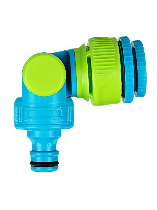 Адаптер штуцерный, шарнирный, с переключателем, 1/2-1'', Palisad Luxe