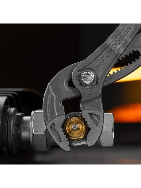 Клещи переставные, кнопочный механизм, обливные рукоятки, 300 мм Denzel