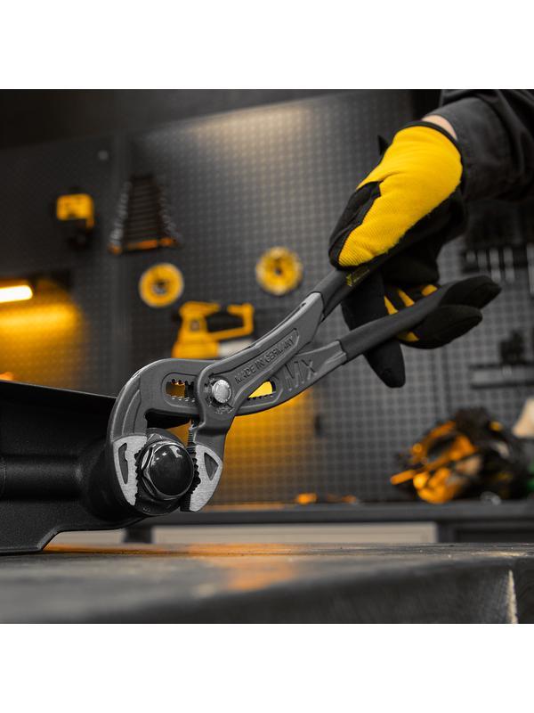 Клещи переставные, кнопочный механизм, обливные рукоятки, 300 мм Denzel