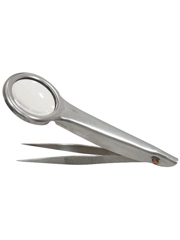 Лупа с пинцетом, 8 кратная, D 27 мм, тип 2 Sparta