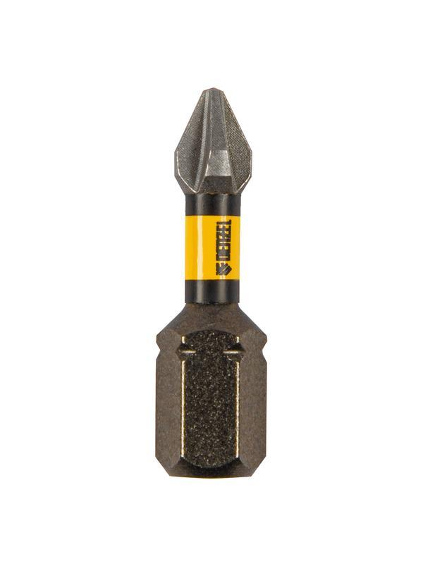 Бита IMPACT, PH1x25 мм, лазерная обработка шлица, сталь S2, 10 шт., Е 6,3 Denzel