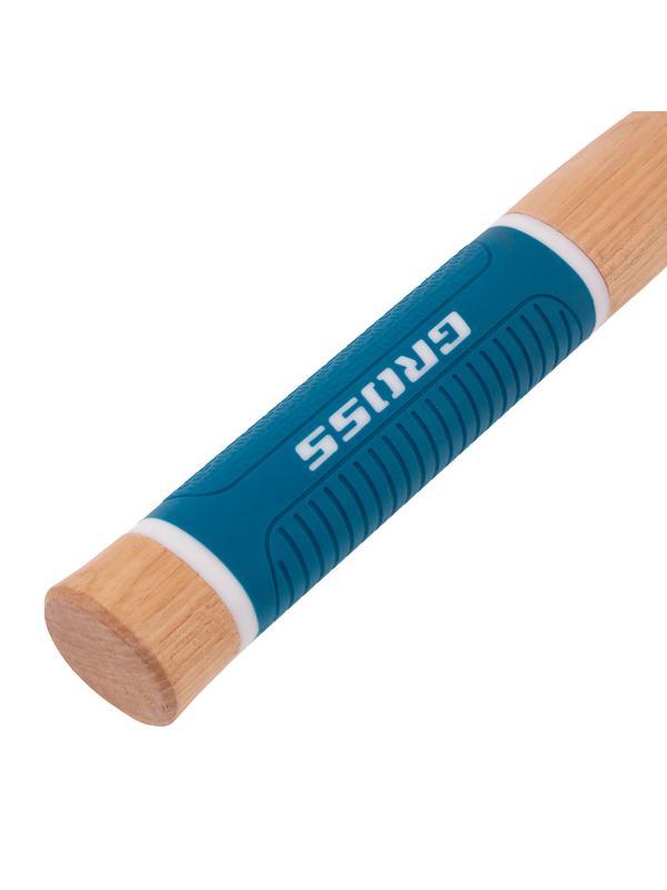 Молоток-гвоздодер, 380 г, угол 75, магнит, обрезиненная рукоятка AMERICAN HICKORY // GROSS