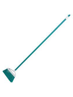 Щетка пластмасс. для подметания пола, премиум, 23 см, c черенком, 120 см, бирюзовая щетина, Home Palisad