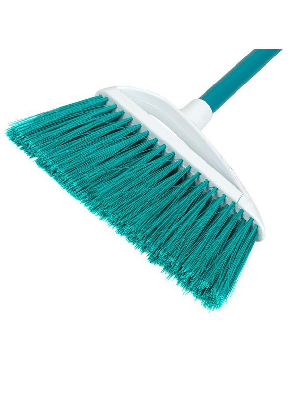 Щетка пластмасс. для подметания пола, премиум, 23 см, c черенком, 120 см, бирюзовая щетина, Home Palisad