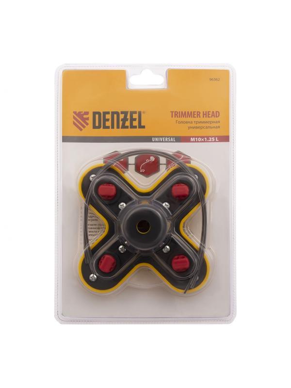 Головка триммерная универсальная гайка М10 х 1.25 левая Denzel