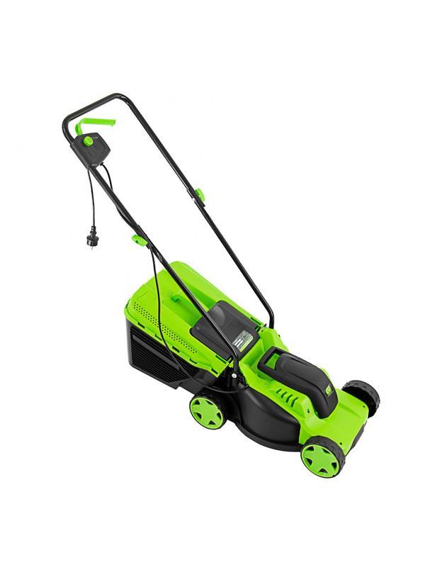 Газонокосилка электрическая L1200, 1200 Вт, ширина 32 см, 3 уровня, пластиковый травосборник 30 л. Сибртех