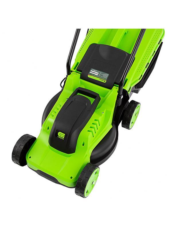 Газонокосилка электрическая L1200, 1200 Вт, ширина 32 см, 3 уровня, пластиковый травосборник 30 л. Сибртех