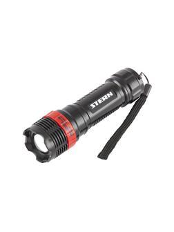 Фонарь бытовой, пластик, 1 W Led, ремешок, зум, 3 режима 100%-50%-строб, 3 х ААА Stern