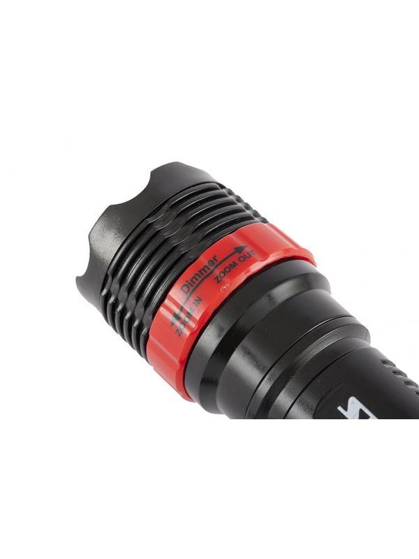 Фонарь бытовой, пластик, 1 W Led, ремешок, зум, 3 режима 100%-50%-строб, 3 х ААА Stern