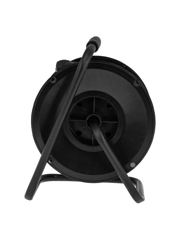 Удлинитель силовой на кабельной катушке, ПВС, 50 м, 4 розетки с крышкой, IP44, 16А, УХз16, Россия Сибртех