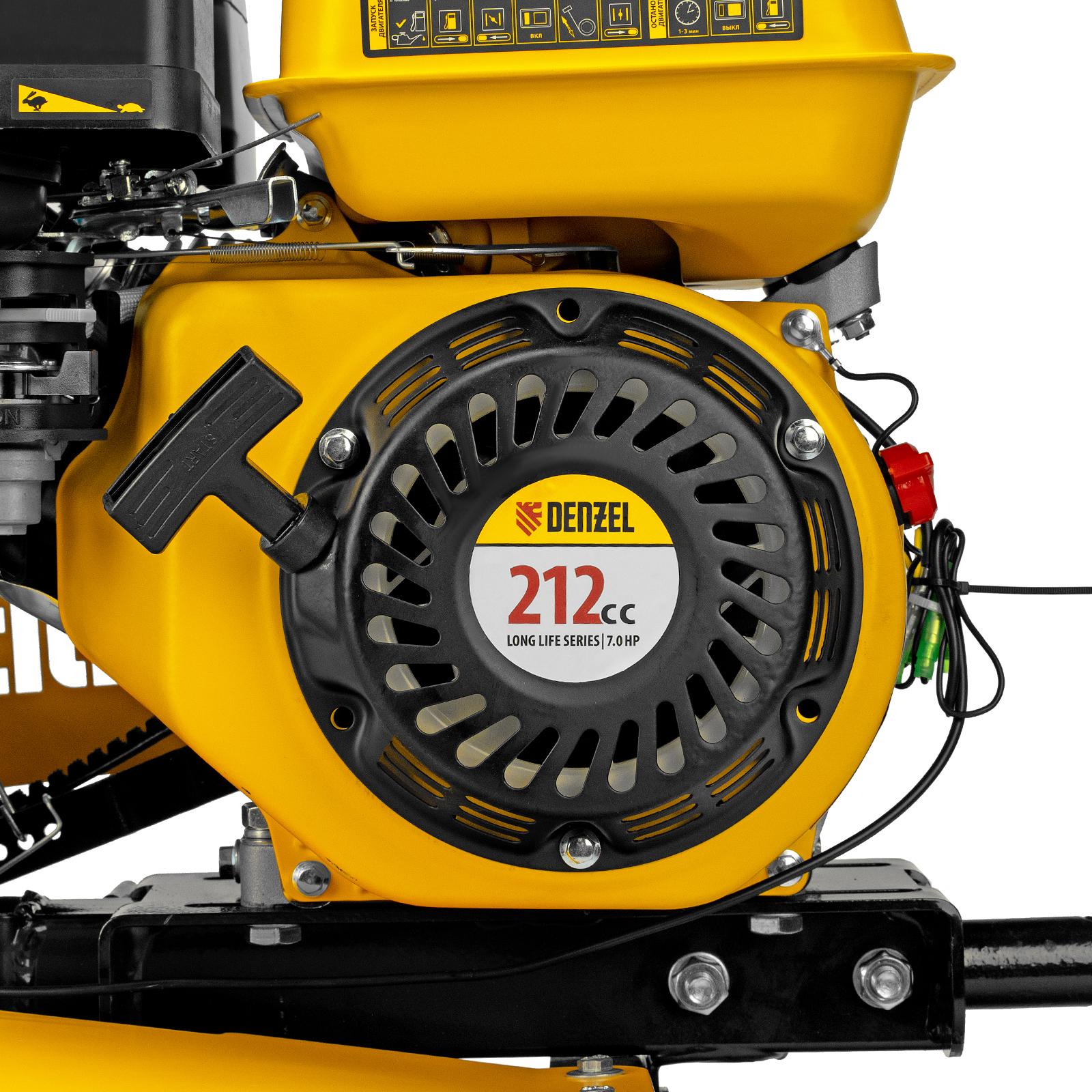 Мотоблок DPT-170S, 7 л.с., ремен.сцеп, фрез 3х4, ШОМ, передачи 2В/1Н// Denzel