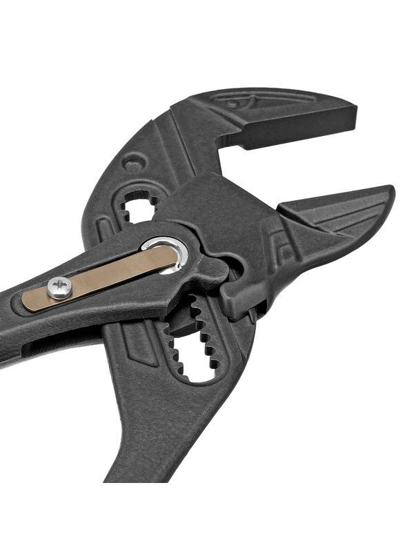 Клещи переставные, кнопочный механизм, обливные рукоятки, сантехнические, 250 мм Denzel