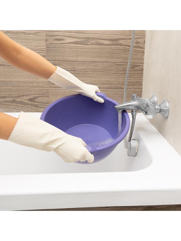 Ведро пластмассовое круглое 12 л, бежевое, Home Palisad