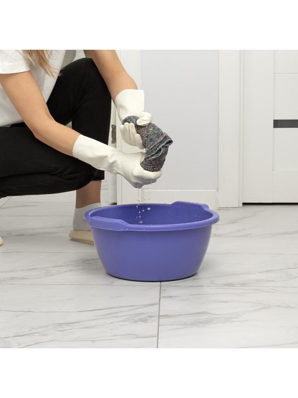 Ведро пластмассовое круглое 12 л, бежевое, Home Palisad