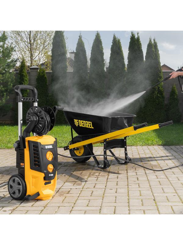 Моечная машина высокого давления R-180D, 2200 Вт, 180 бар, 380 л/ч, с барабаном// Denzel