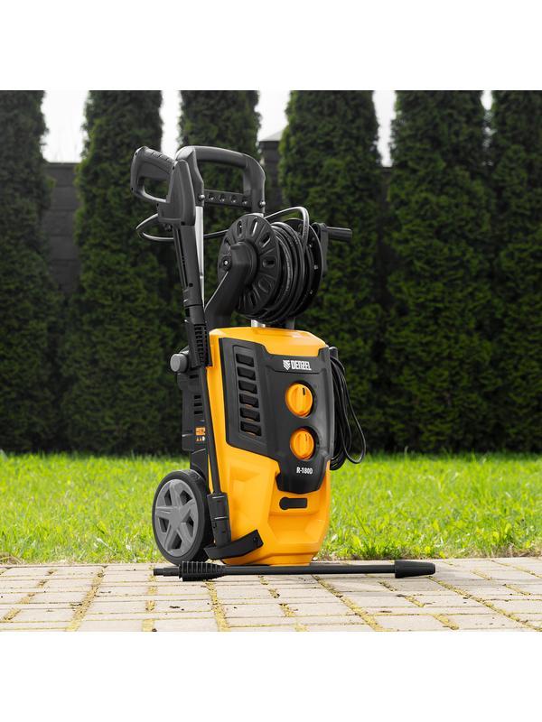 Моечная машина высокого давления R-180D, 2200 Вт, 180 бар, 380 л/ч, с барабаном// Denzel