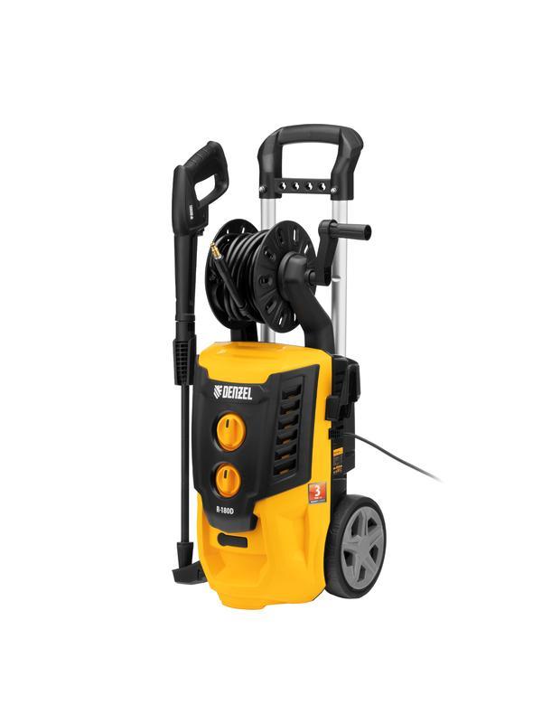 Моечная машина высокого давления R-180D, 2200 Вт, 180 бар, 380 л/ч, с барабаном// Denzel