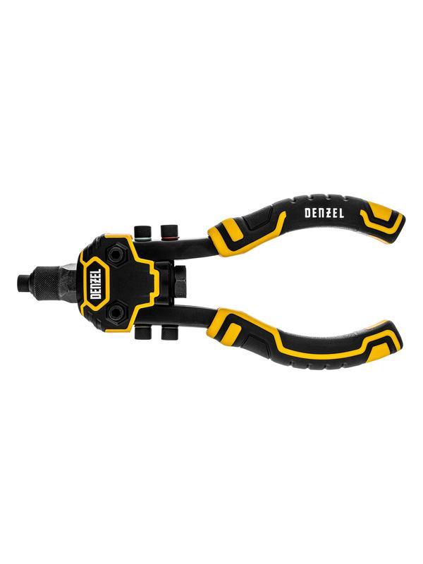 Заклепочник двуручный, заклепки 2,4-3,2-4,0-4,8-6,4 мм Denzel