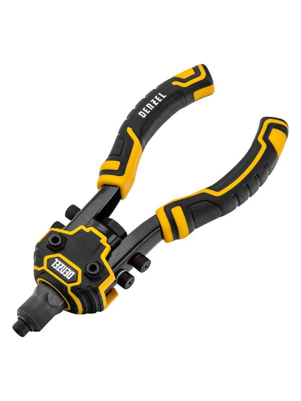 Заклепочник двуручный, заклепки 2,4-3,2-4,0-4,8-6,4 мм Denzel