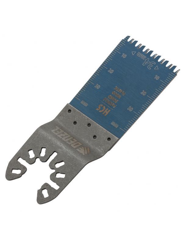 Насадка для МФИ режущая пазовая прямая, HCS, по дереву, ламинату 34 х 2.5 мм, крупный зуб Denzel