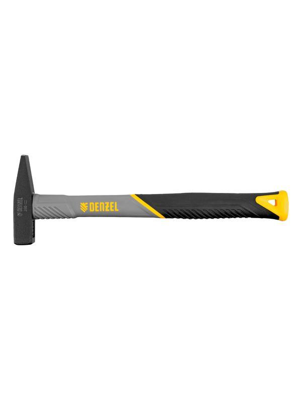 Молоток слесарный, 200 г, кованый, фибергласовая рукоятка c TPR покрытием Denzel