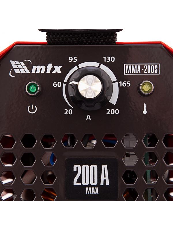 Инверторный аппарат дуговой сварки MMA-200S, 200 А, ПВ60%, диаметр электрода 1,6-5 мм MTX