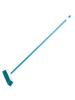 Щетка пластмассовая для подметания пола, 27 см, c черенком, 120 см, бирюзовая щетина, Home Palisad