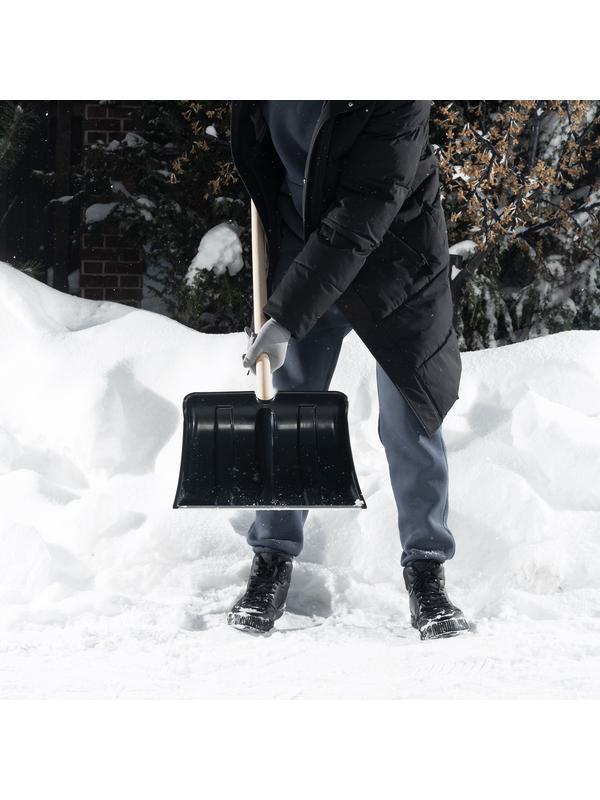 Лопата для уборки снега пластиковая, 380х360мм, без черенка, Россия Сибртех