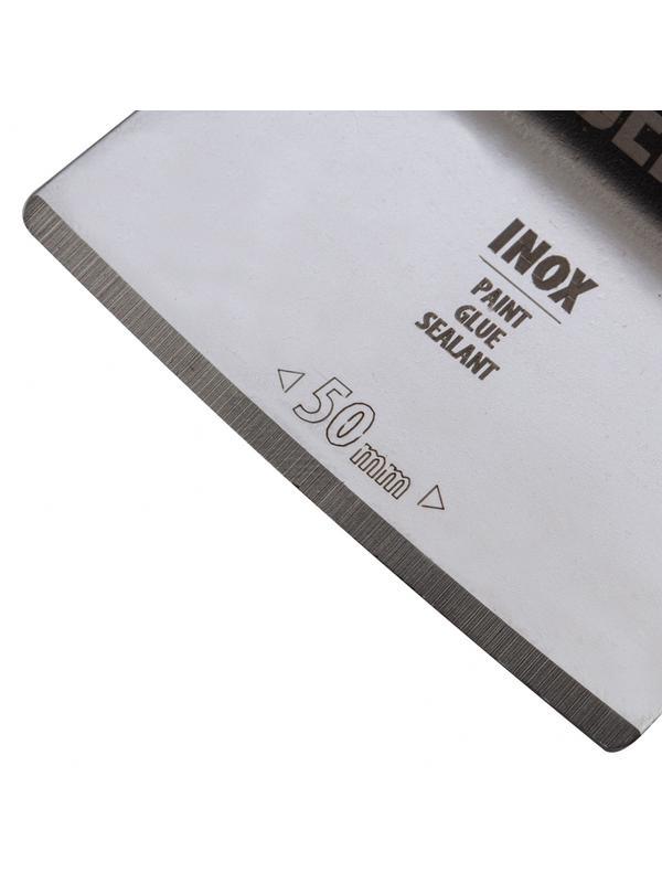 Насадка для МФИ шабер полукруг, Inox, для снятия краски и др., ширина 50 мм, длина общая 74 мм, ступенчатый Denzel